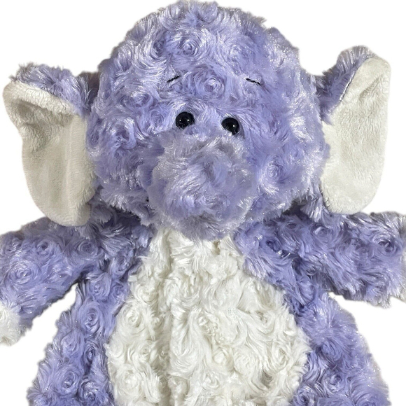 Baby Ganz Elephant Flat a Pat Lovey Purple Plush Toy Security Blanket Minky 16” - Picture 3 of 14